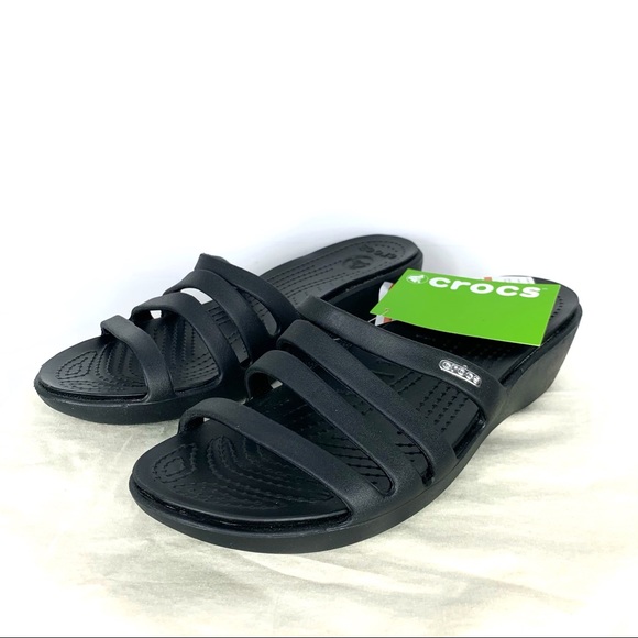 strappy croc sandals